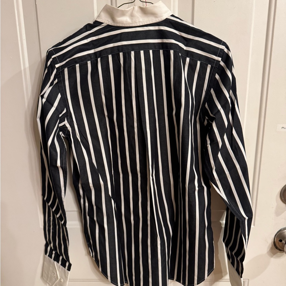 Ralph Lauren Black and White Striped Button Down Shirt (used once) - Picture 6 of 6